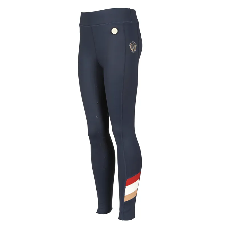 Aubrion Young Rider Team Shield Riding Tights - Navy-1